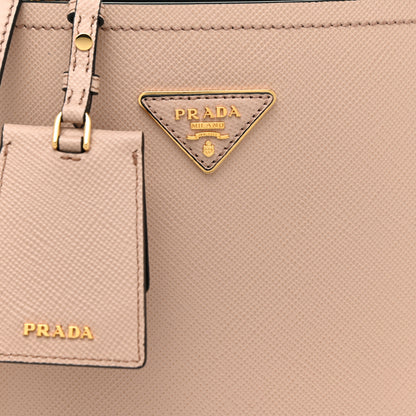 Prada Saffiano Cuir Medium Panier Bucket Bag Cipria Black 7 of 10