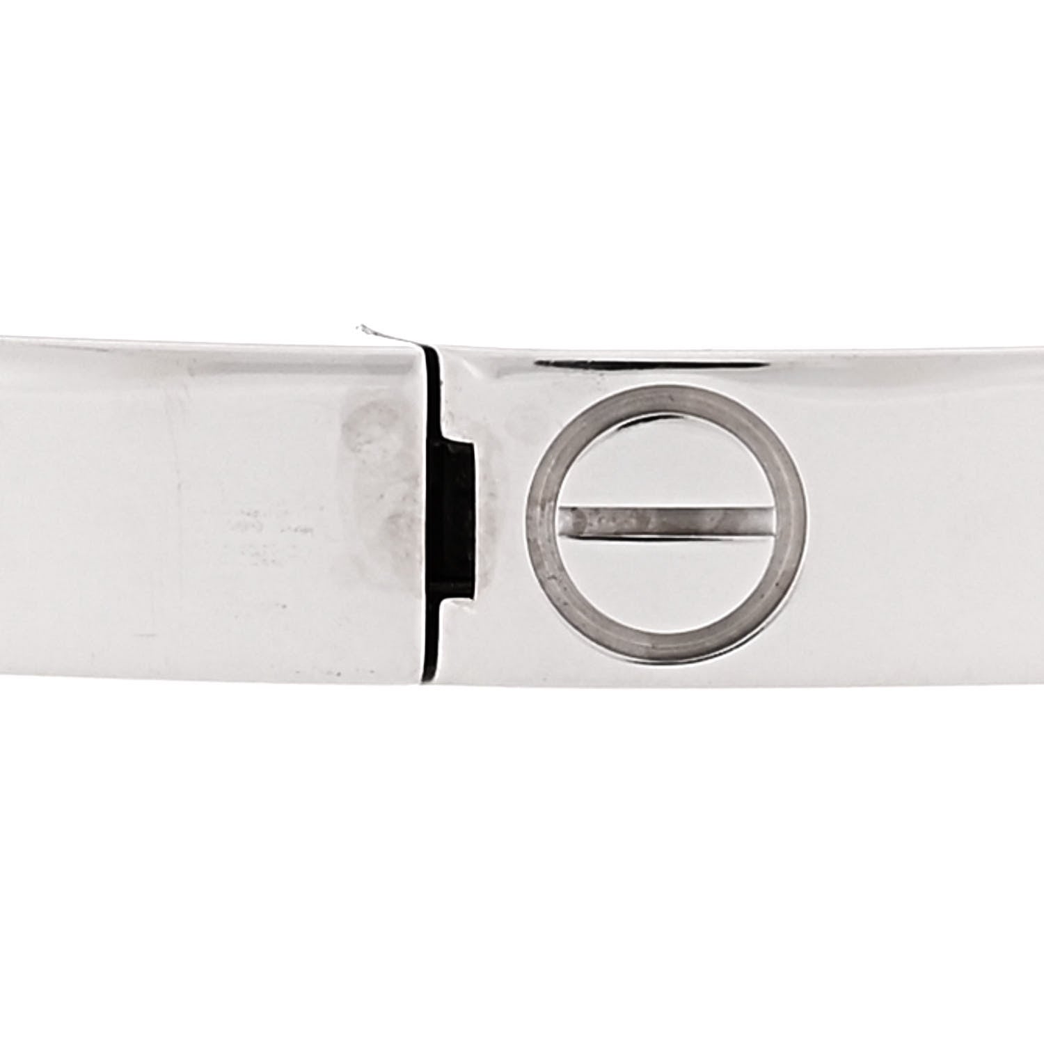 Cartier 18K White Gold Small LOVE Bracelet 19 5 of 5