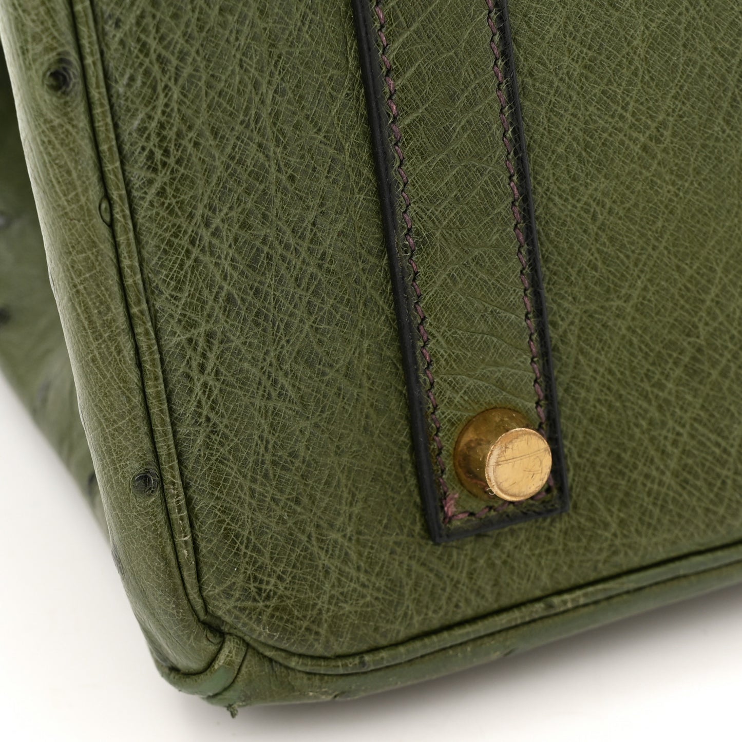Ostrich Birkin 35 Vert Olive