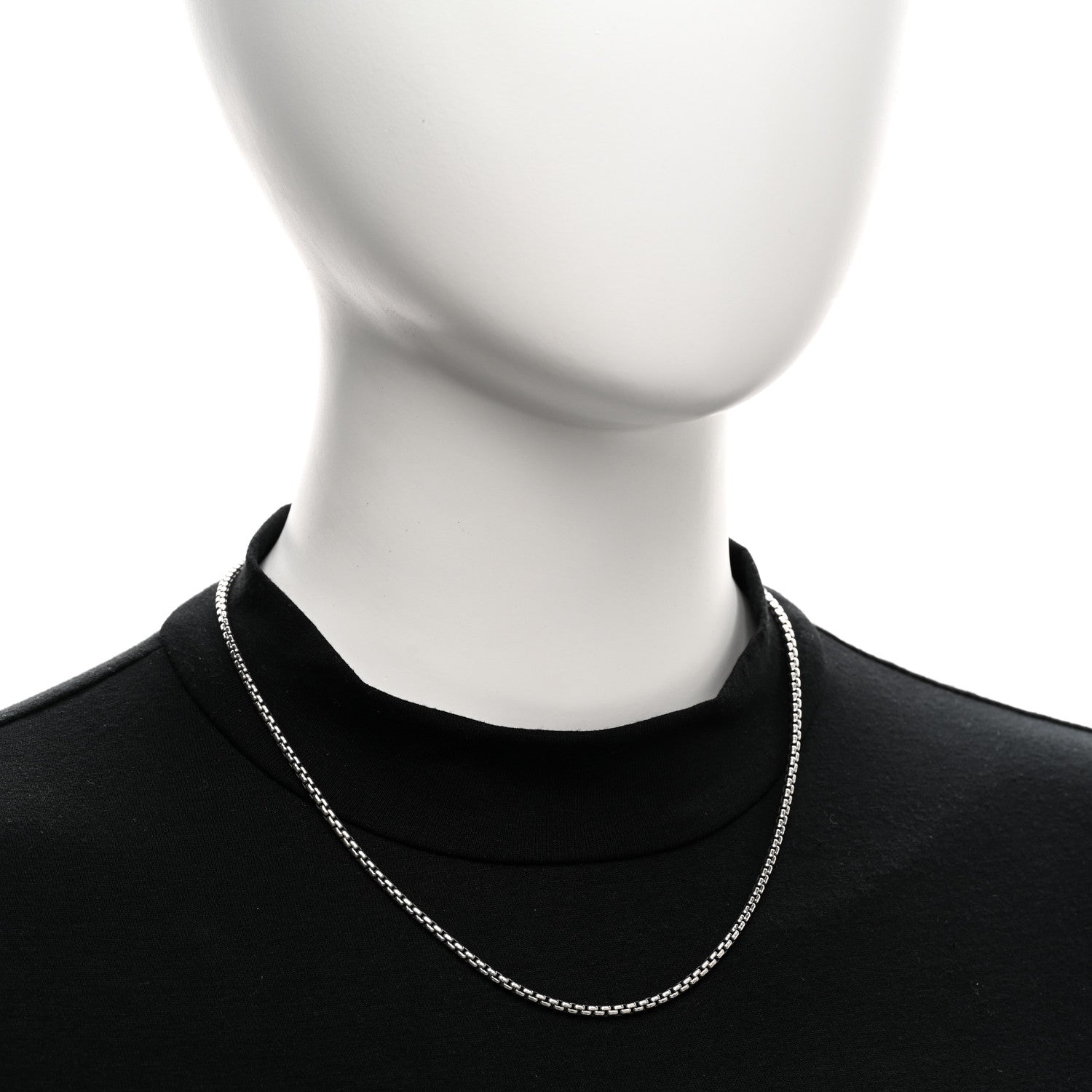 David Yurman Sterling Silver 2.7mm Small Box Chain Necklace 18" 2 of 4