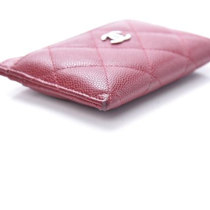 Chanel Caviar Quilted Card Holder Dark Pink 10 of 15