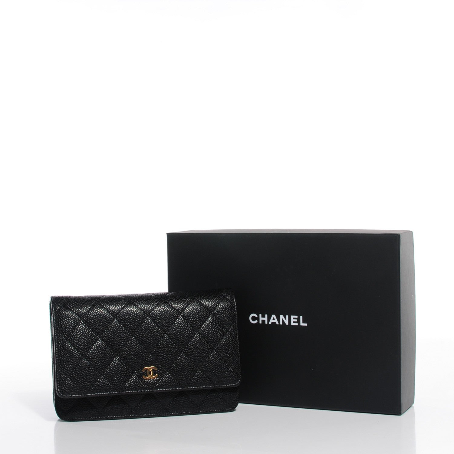 Chanel Caviar Quilted Wallet On Chain WOC Black 5 of 9