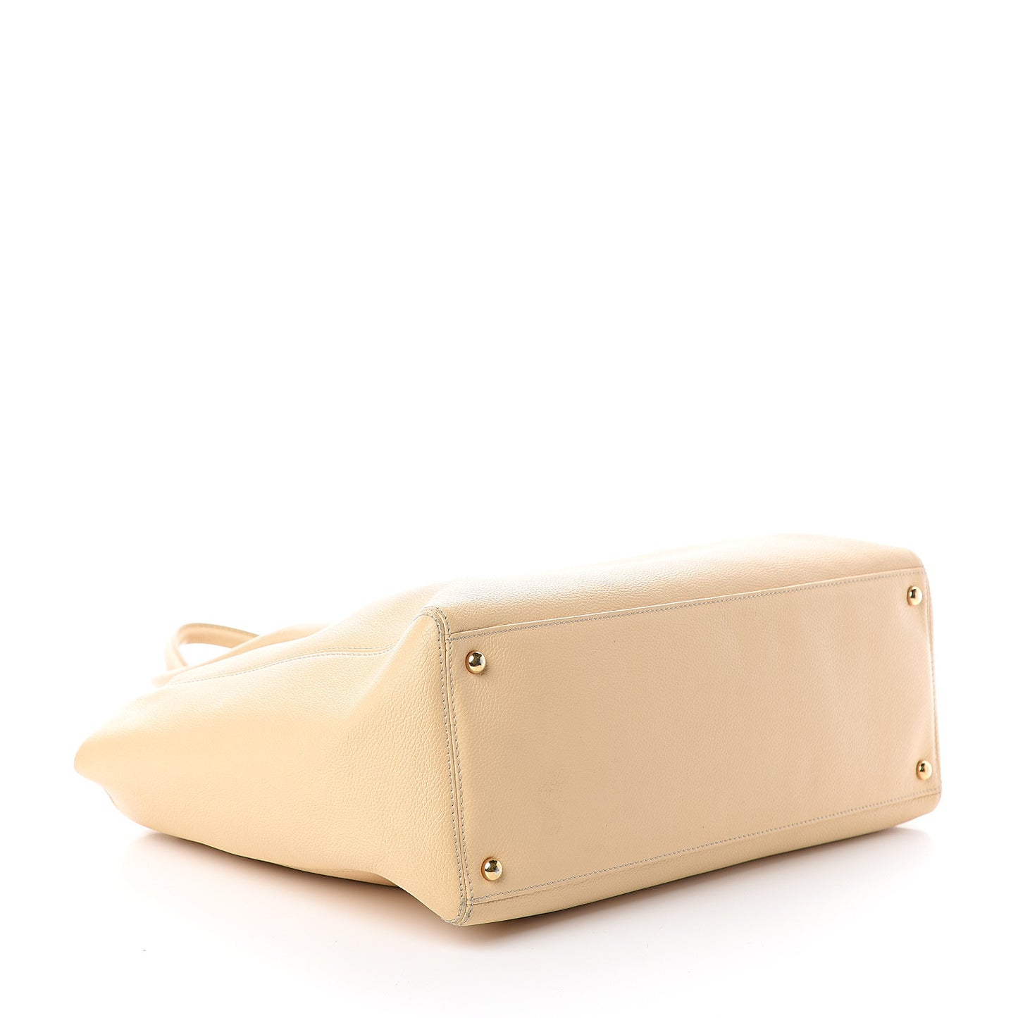 Calfskin Cerf Executive Shopper Tote Beige Clair