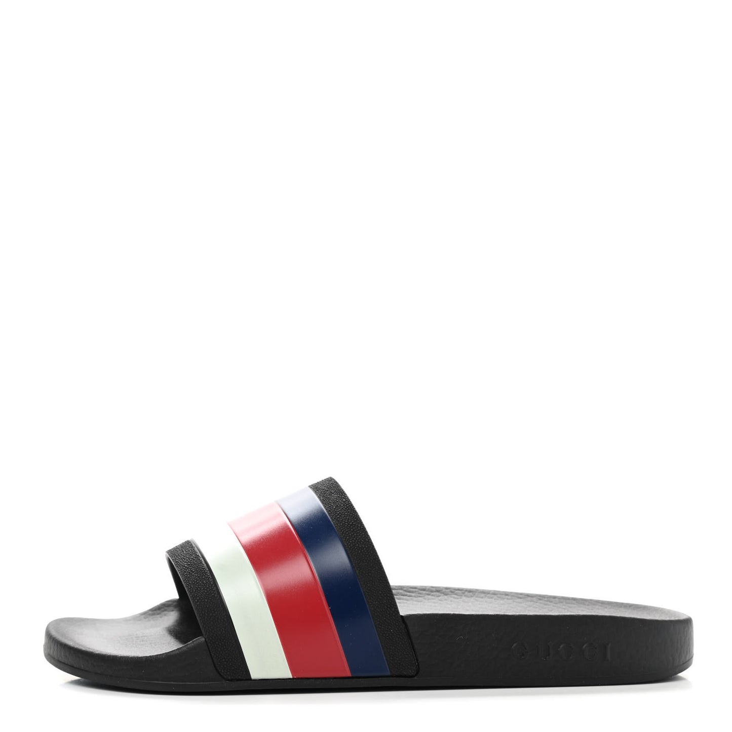 Rubber Web Mens Pool Slide Sandals 8 Black Mystic White Hibiscus Red Marine