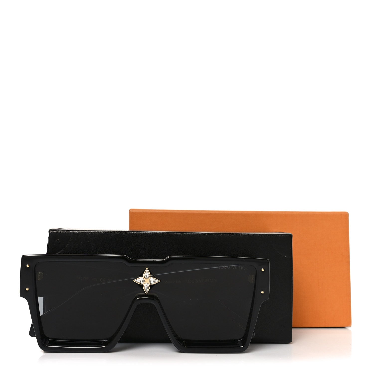 Louis Vuitton Acetate Swarovski Crystal Cyclone Sunglasses Z1578E Black 7 of 7