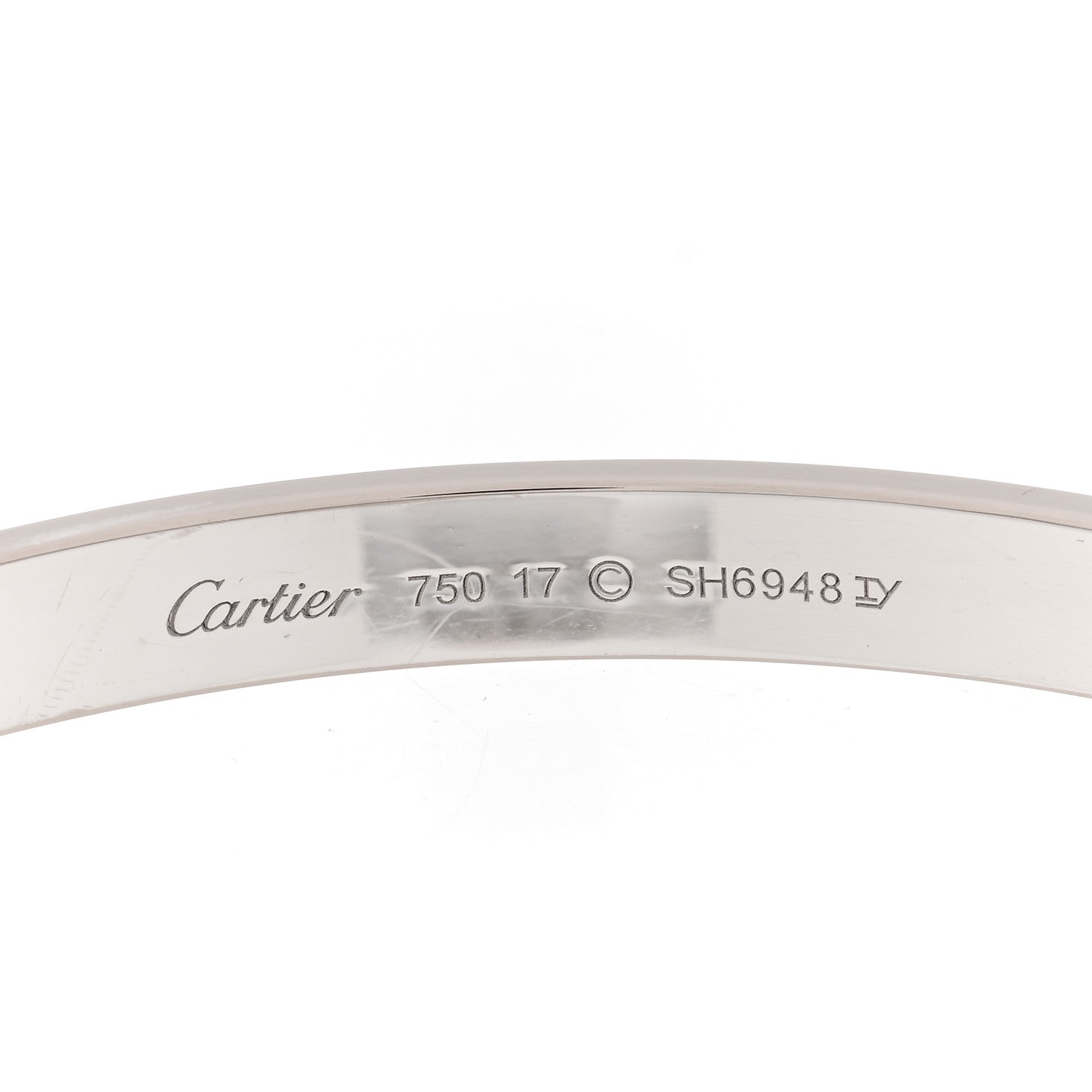 Cartier 18K White Gold LOVE Bracelet 17 3 of 7