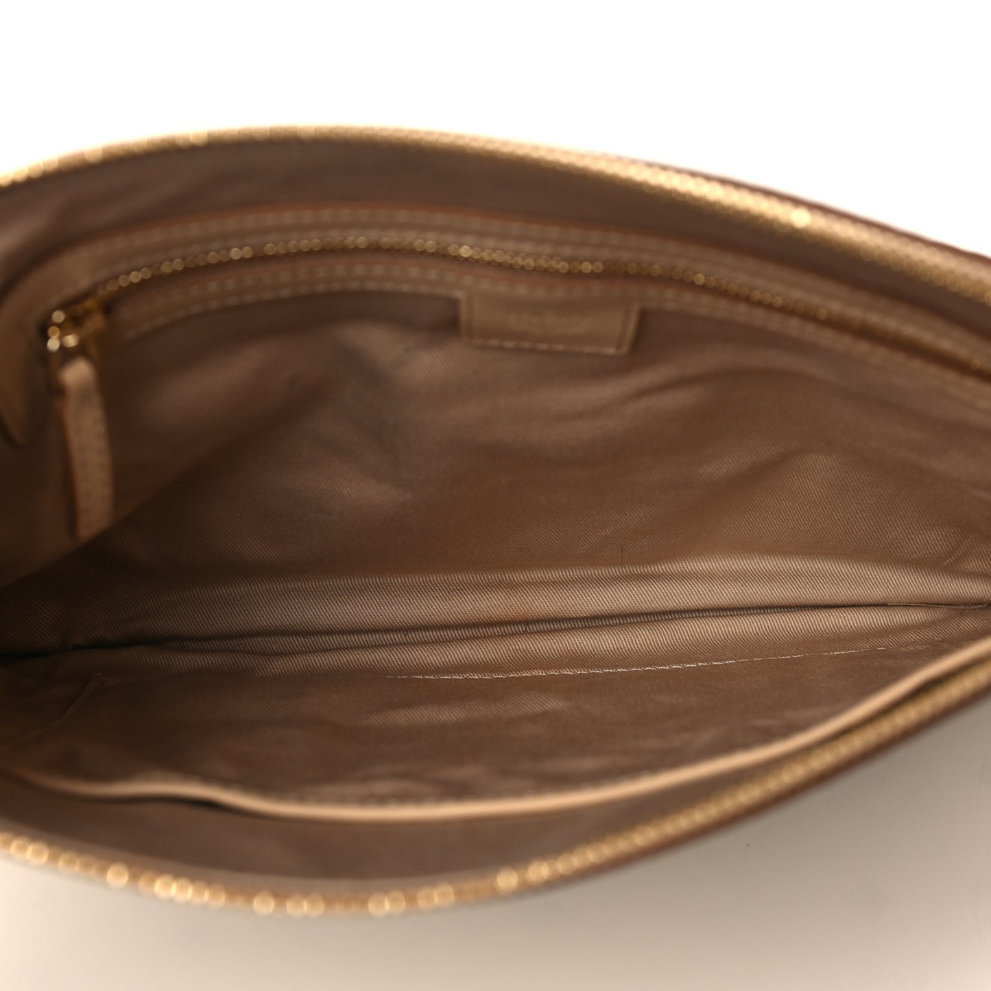 Metallic Visetos Medium Crossbody Pouch Berline Gold