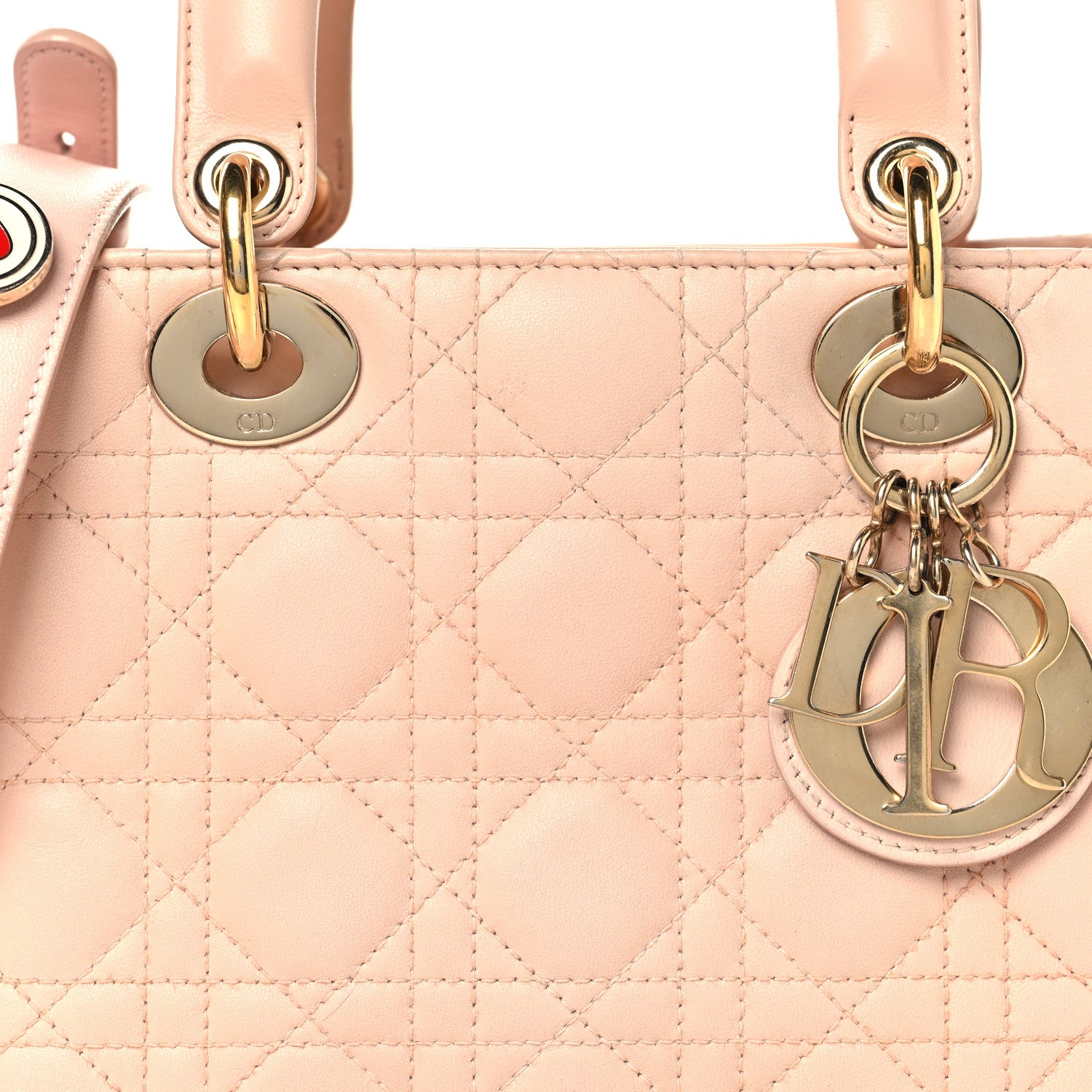 Christian Dior Lambskin Cannage Small Lucky Badges My Lady Dior Light Pink 8 of 12