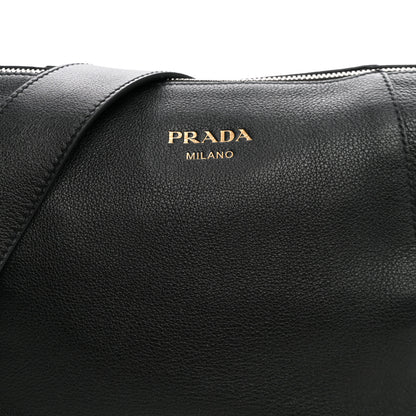 Prada Vitello Daino Messenger Bag Black 7 of 9