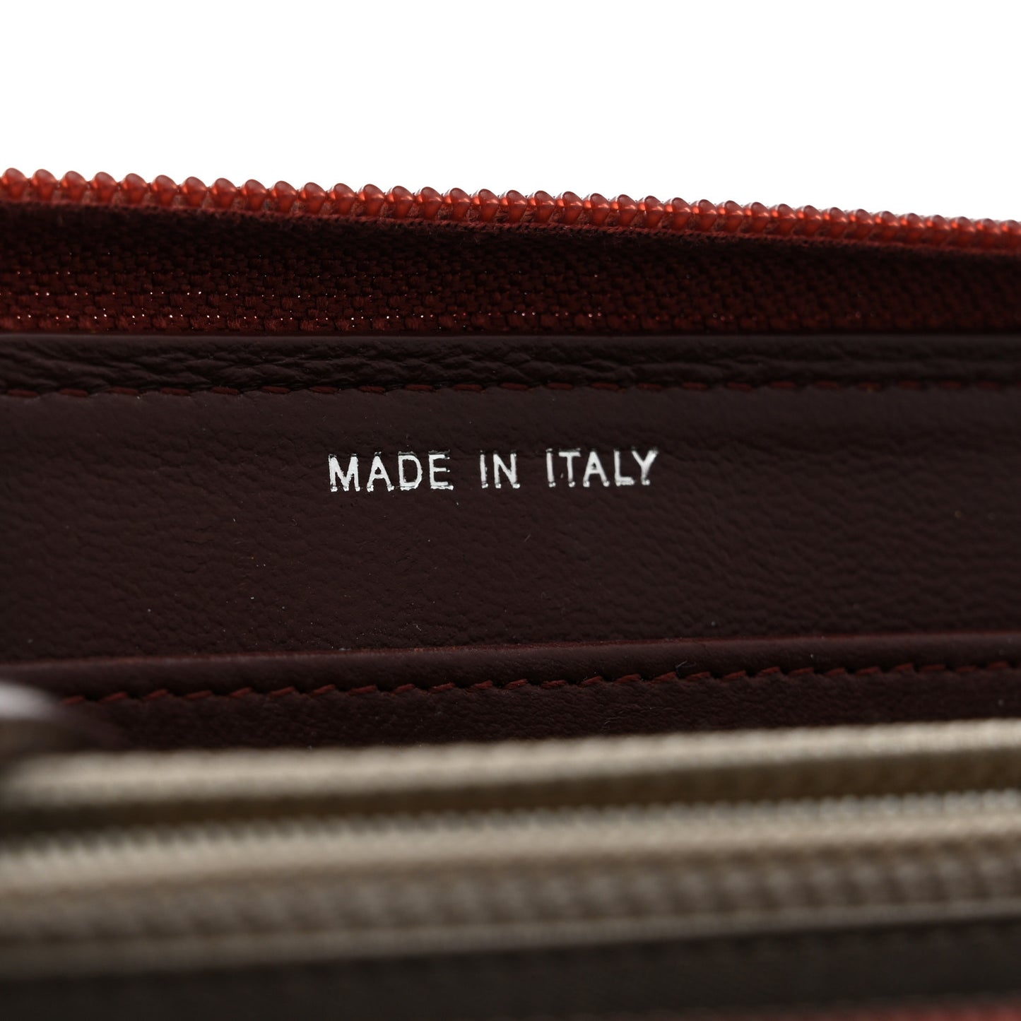Lambskin Quilted Boy Zip Around Wallet Burgundy