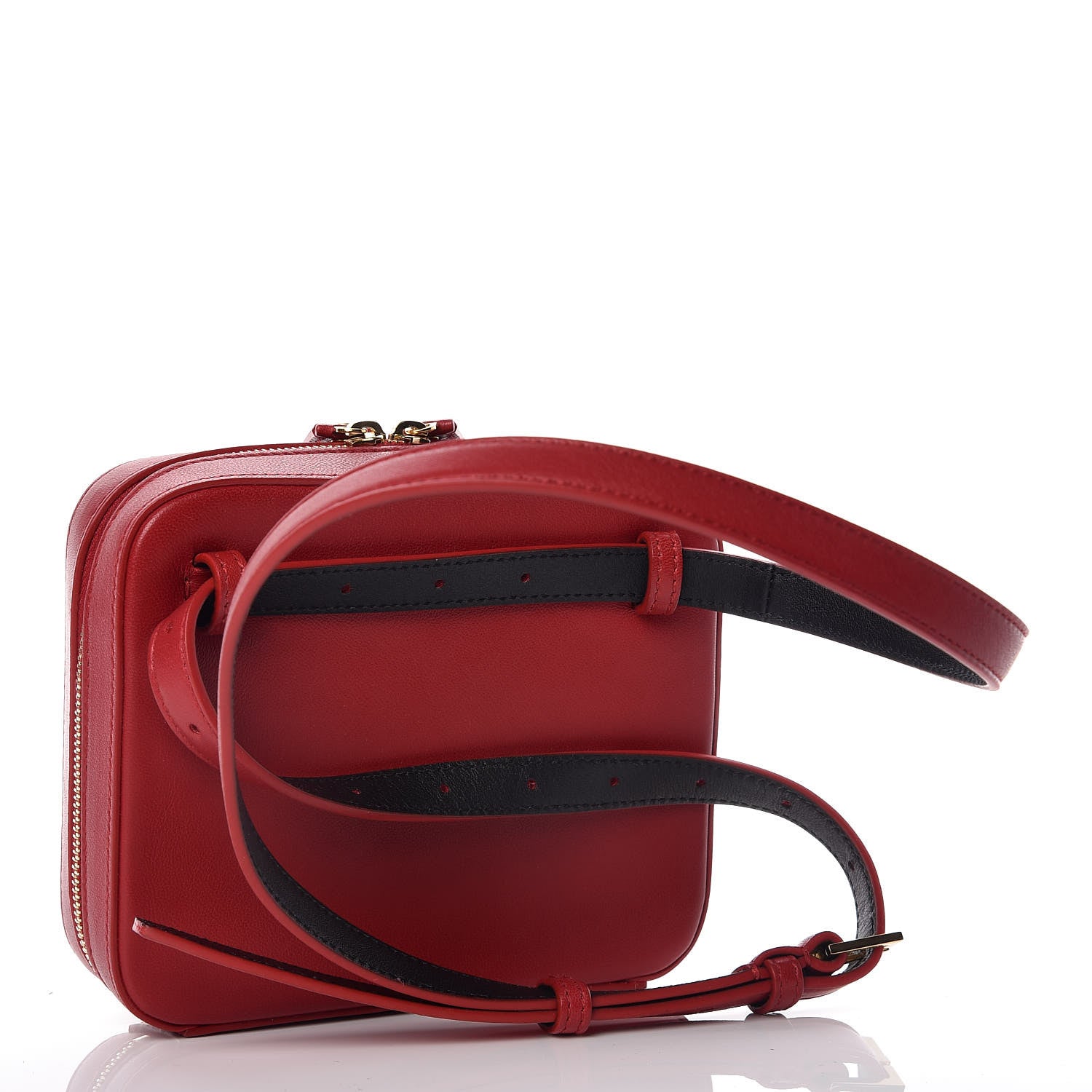 Saint Laurent Lambskin Matelasse Vicky Monogram Belt Bag Eros Red 3 of 7