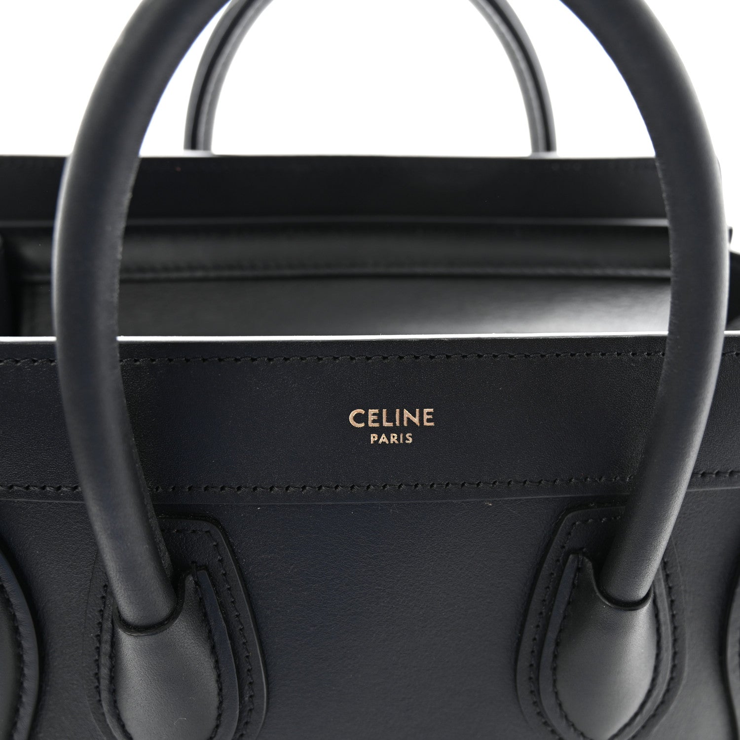 Celine Smooth Calfskin Nano Luggage Black 6 of 11