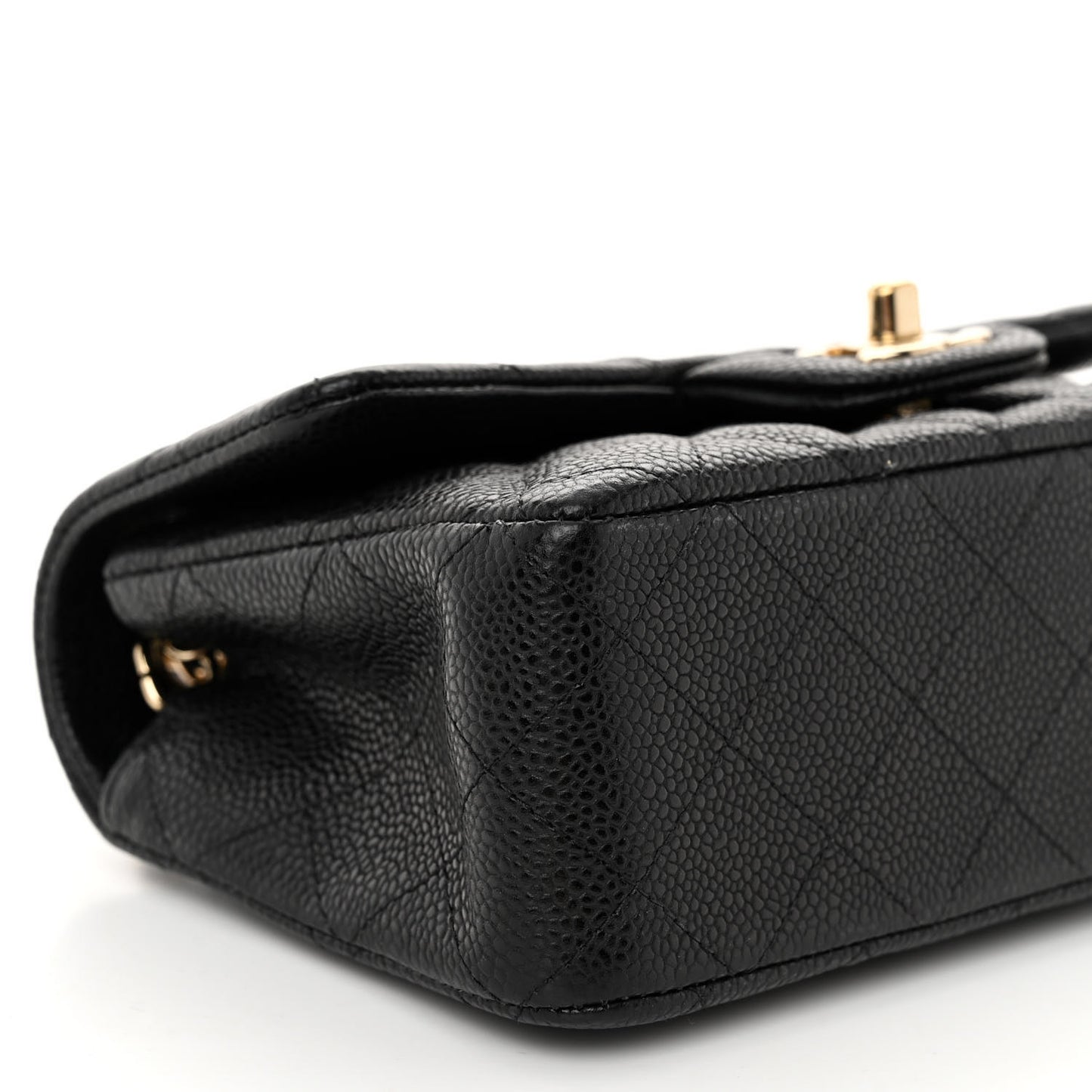 Caviar Quilted Mini Rectangular Flap Black