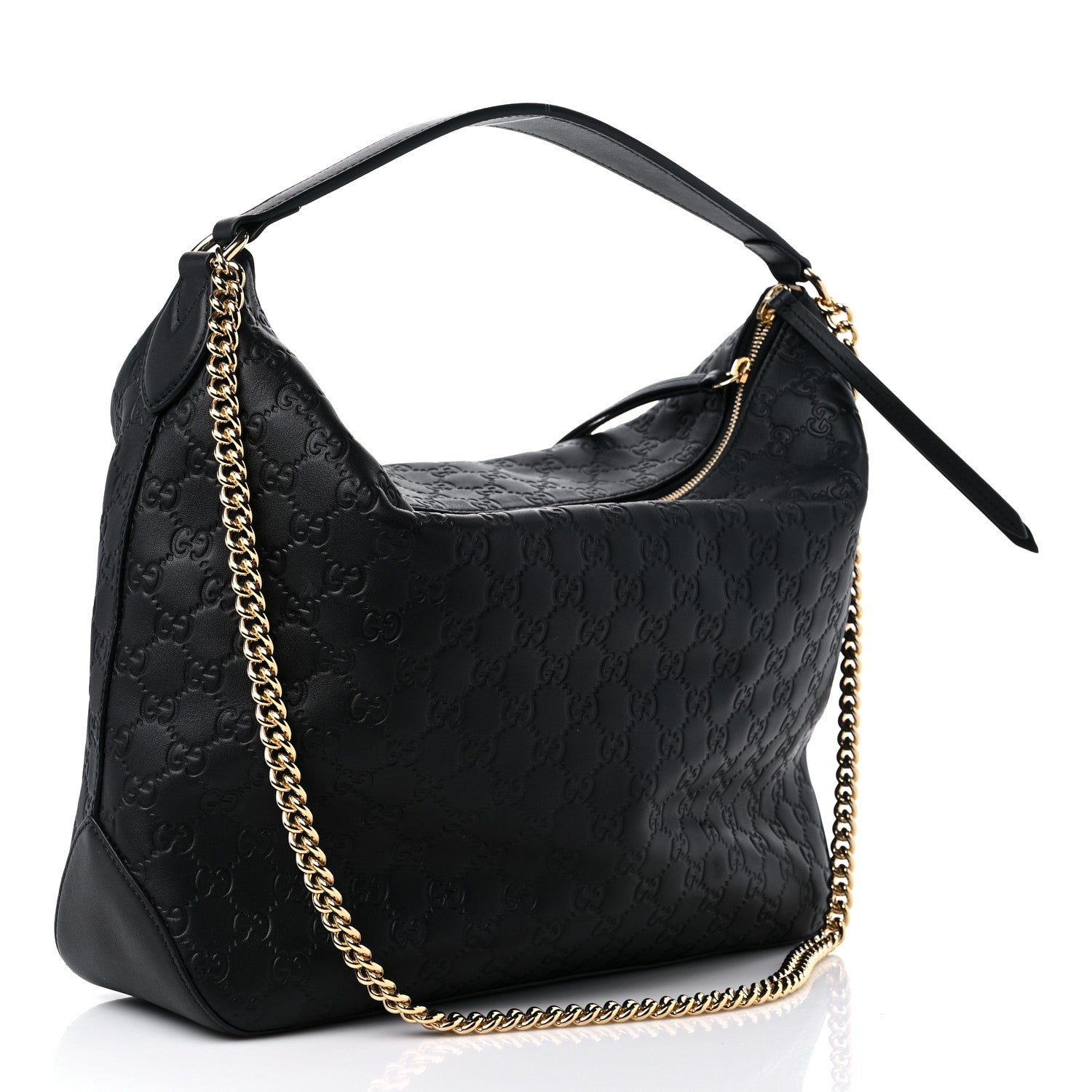 Gucci Guccissima Signature Large Linea A Hobo Black 3 of 10