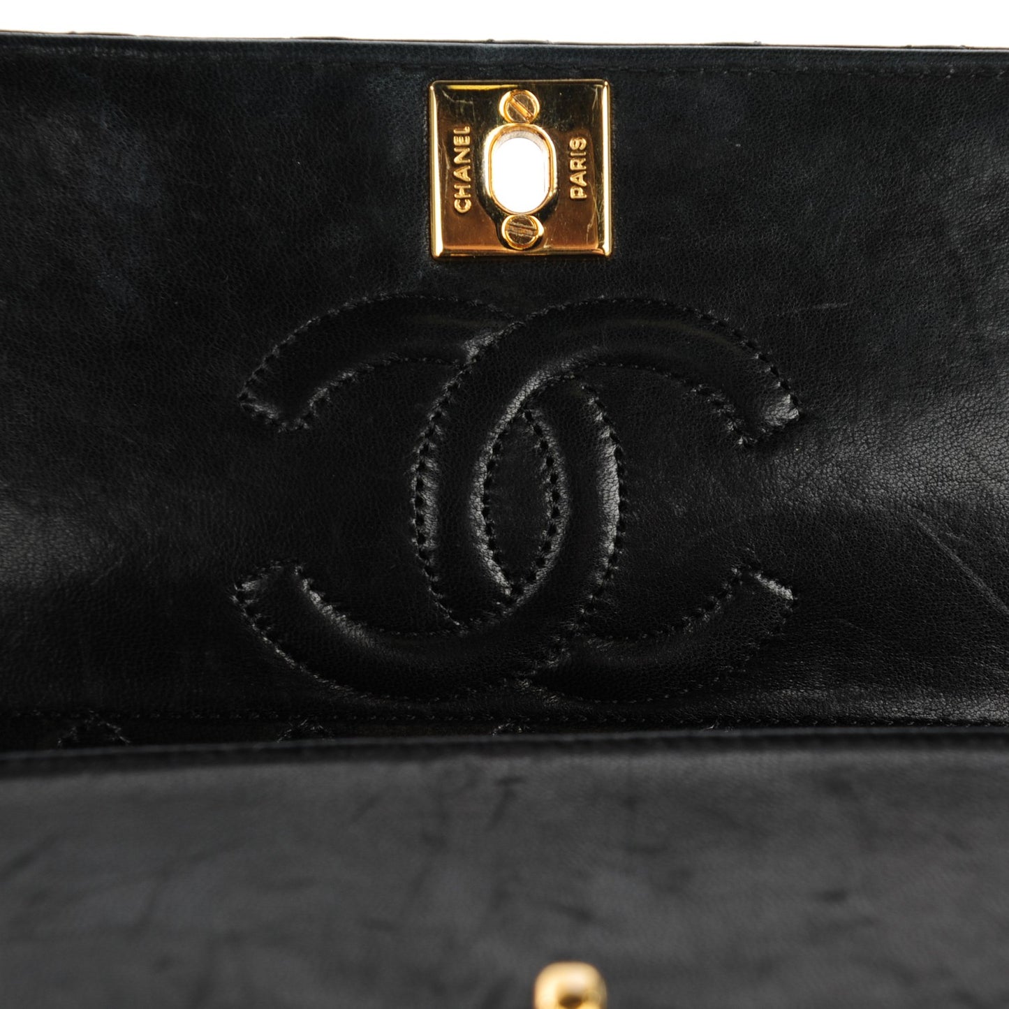 Lambskin Quilted Small Shoulder Bag Black