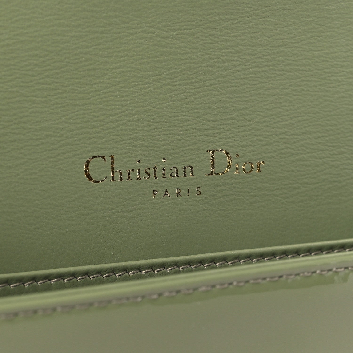 Christian Dior Patent Cannage Lady Dior Chain Wallet Dusty Jade 7 of 10