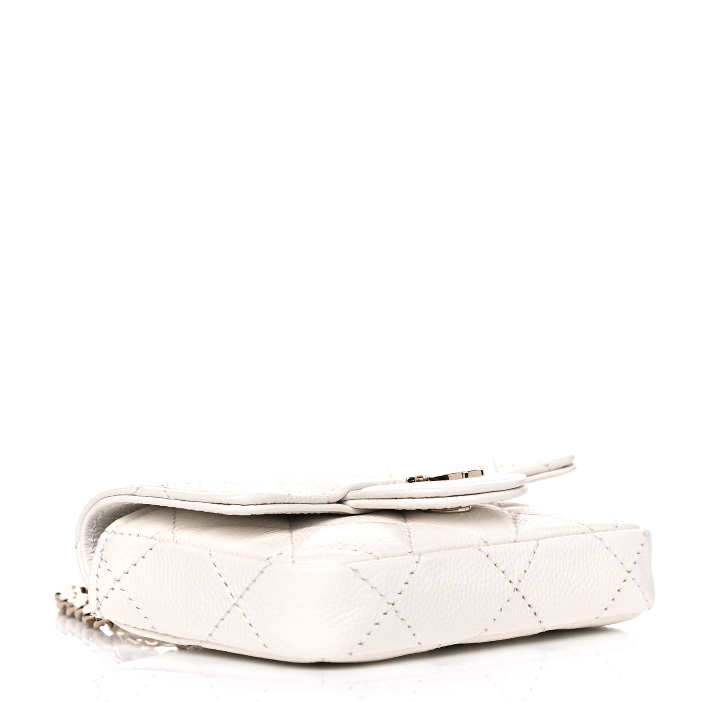Caviar Quilted Belt Bag White