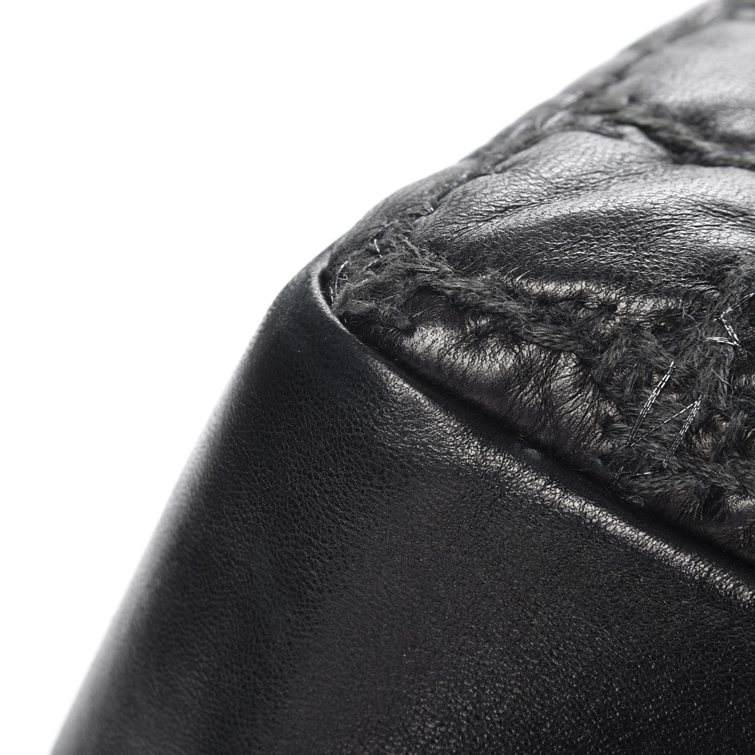 Chanel Lambskin Tweed Double Stitch Maxi Flap Black 8 of 8