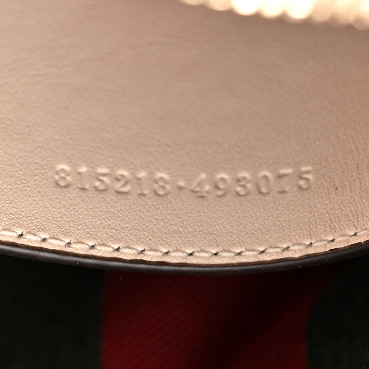 Gucci GG Supreme Monogram Textured Calfskin Small Emblem Shoulder Bag Beige Mystic White 7 of 10