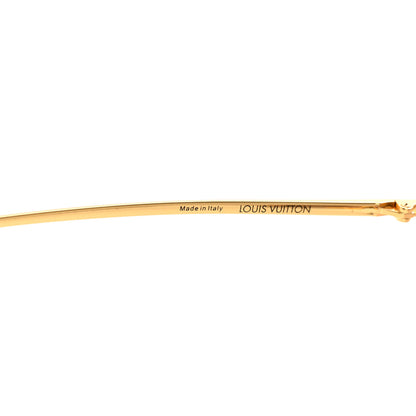 Louis Vuitton Metal Monogram LV Pilot Light Sunglasses Z1913U Gold Gradiant Brown 5 of 8