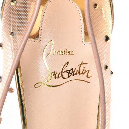 Christian Louboutin Rete Specchio Crystal Strass Follies 100 Pumps 39.5 Gold 9 of 10