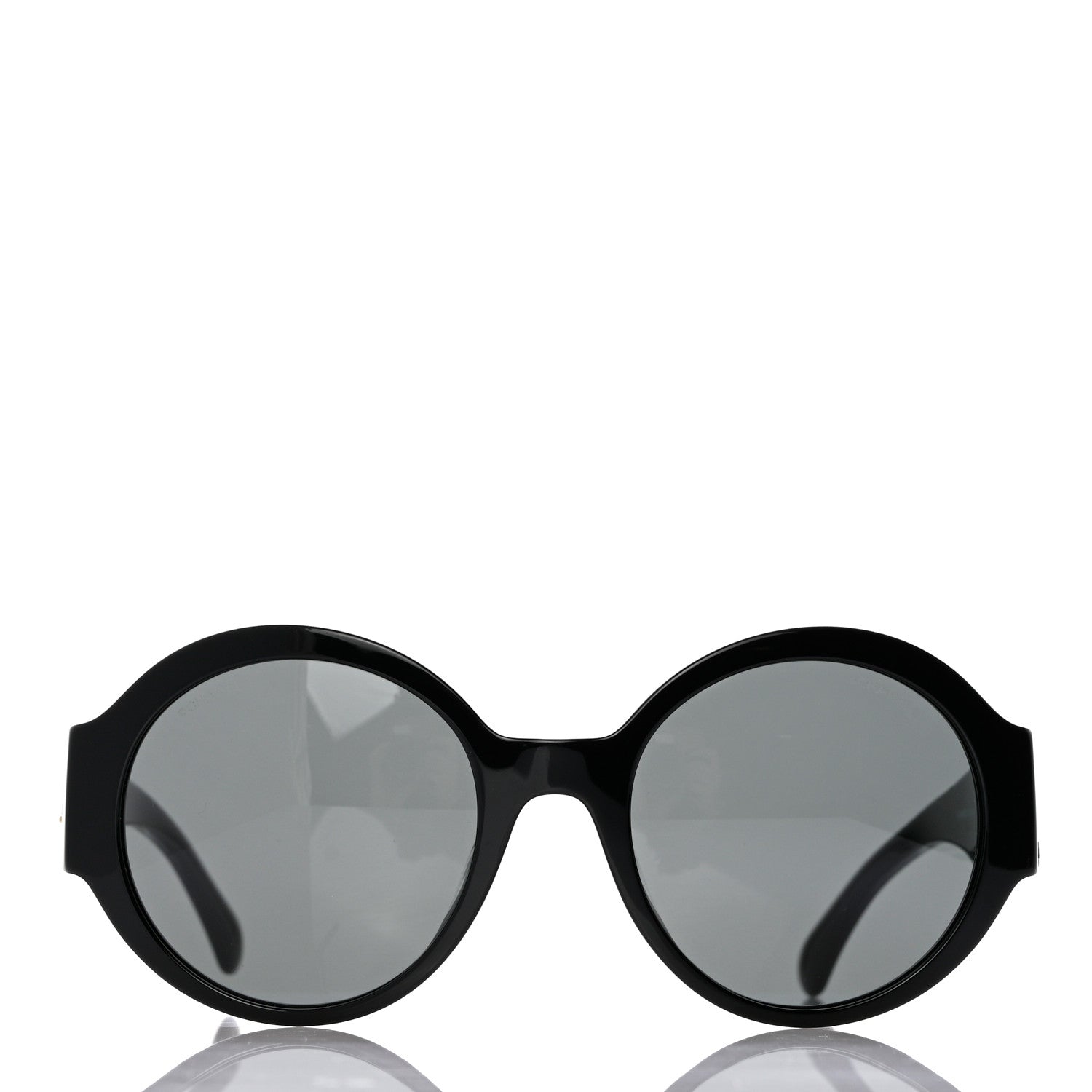 Chanel Acetate Polarized Round Sunglasses 5410 Black 2 of 8