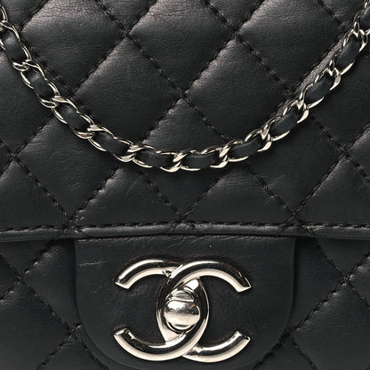Chanel Lambskin Quilted Clutch with Chain Flap Black 8 of 13