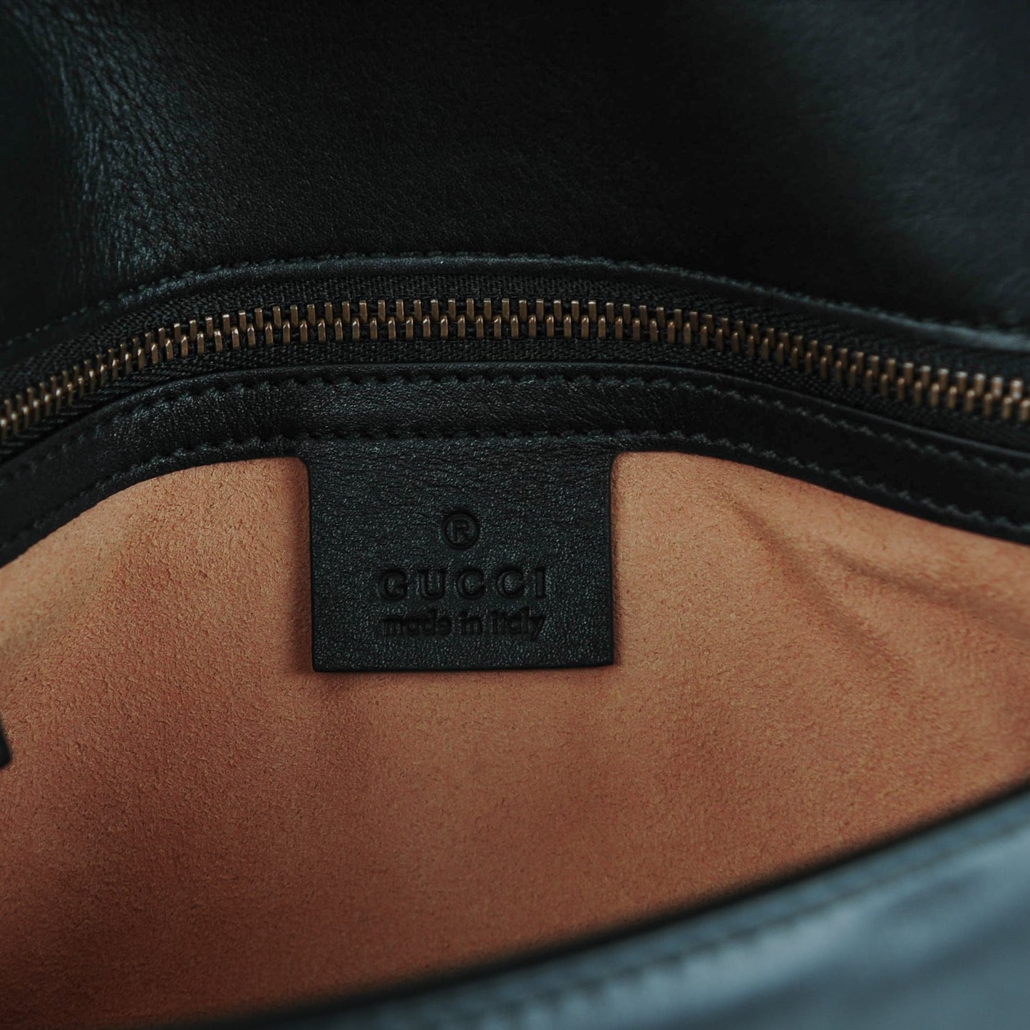 Calfskin Matelasse Small GG Marmont Shoulder Bag Black