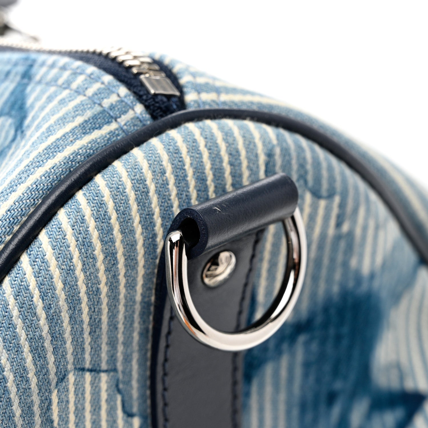 Louis Vuitton Monogram Watercolor Keepall Bandouliere 50 Hickory Stripes Denim 10 of 10