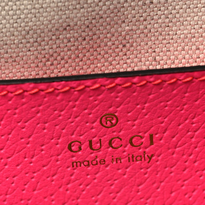 Gucci GG Supreme Monogram Textured Dollar Calfskin Web Ophidia Small Crossbody Bag Beige Ebony Fuchsia 6 of 10