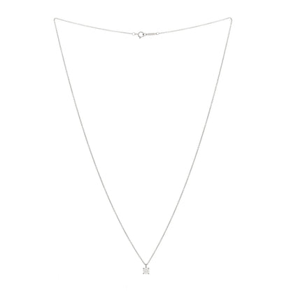 Tiffany Platinum Diamond .51ct Solitaire Pendant Necklace 2 of 5