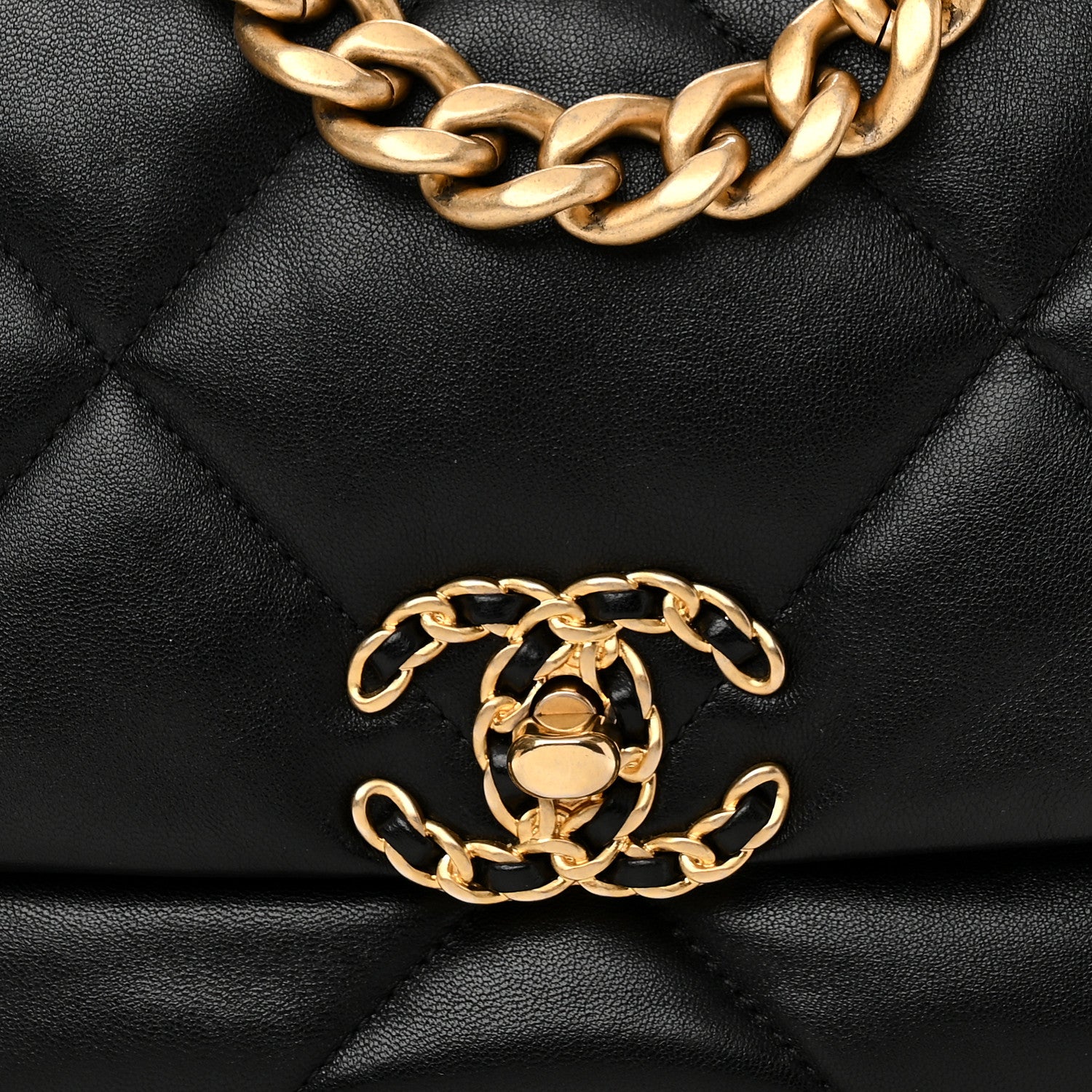 Chanel Goatskin Quilted Medium Chanel 19 Flap Black 8 of 12