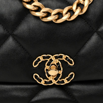 Chanel Goatskin Quilted Medium Chanel 19 Flap Black 8 of 12