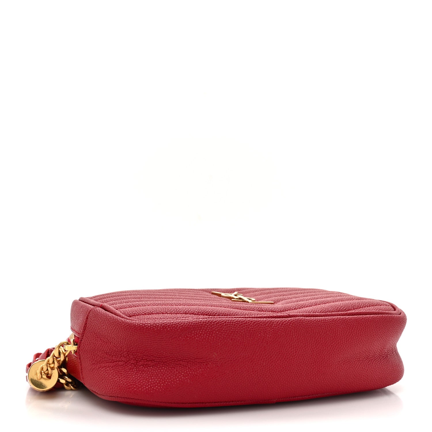 Saint Laurent Grain De Poudre Matelasse Monogram Mini Lou Camera Bag Eros Red 4 of 15