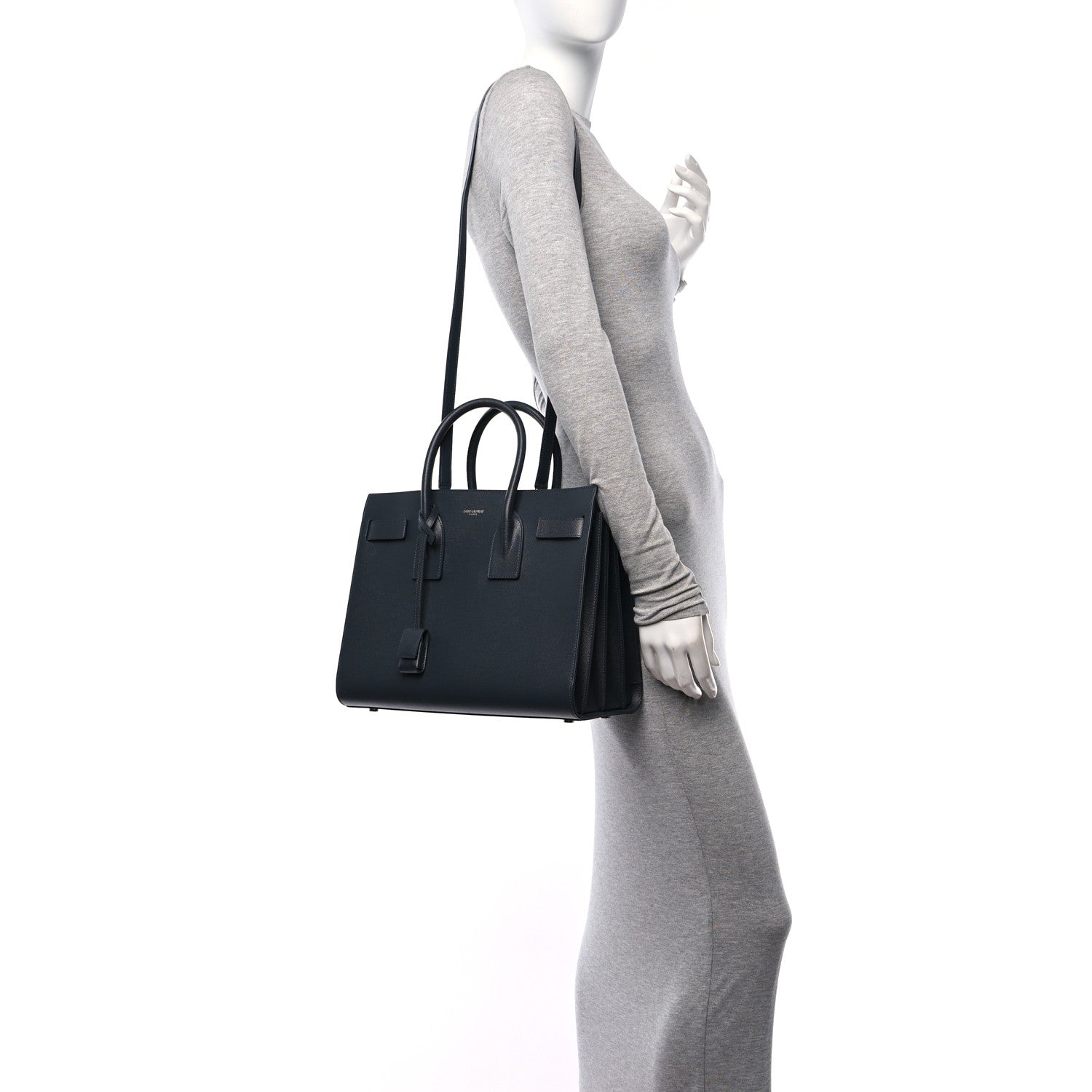 Saint Laurent Grain De Poudre Small Sac De Jour Dark Smog 2 of 9