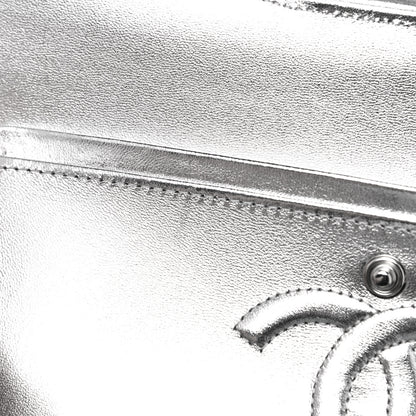 Chanel Hammered Metallic Calfskin Quilted Small Double Flap Silver 10 of 11