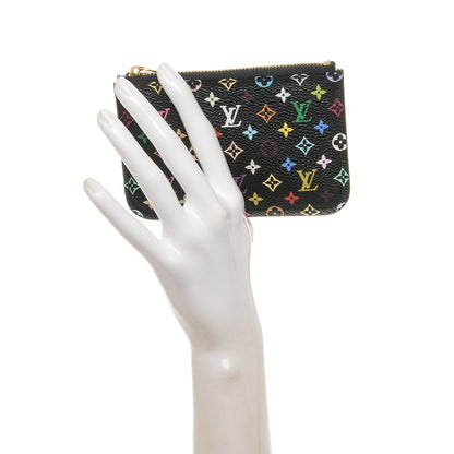 Louis Vuitton Monogram Multicolor Key Pouch Black Violet 2 of 6
