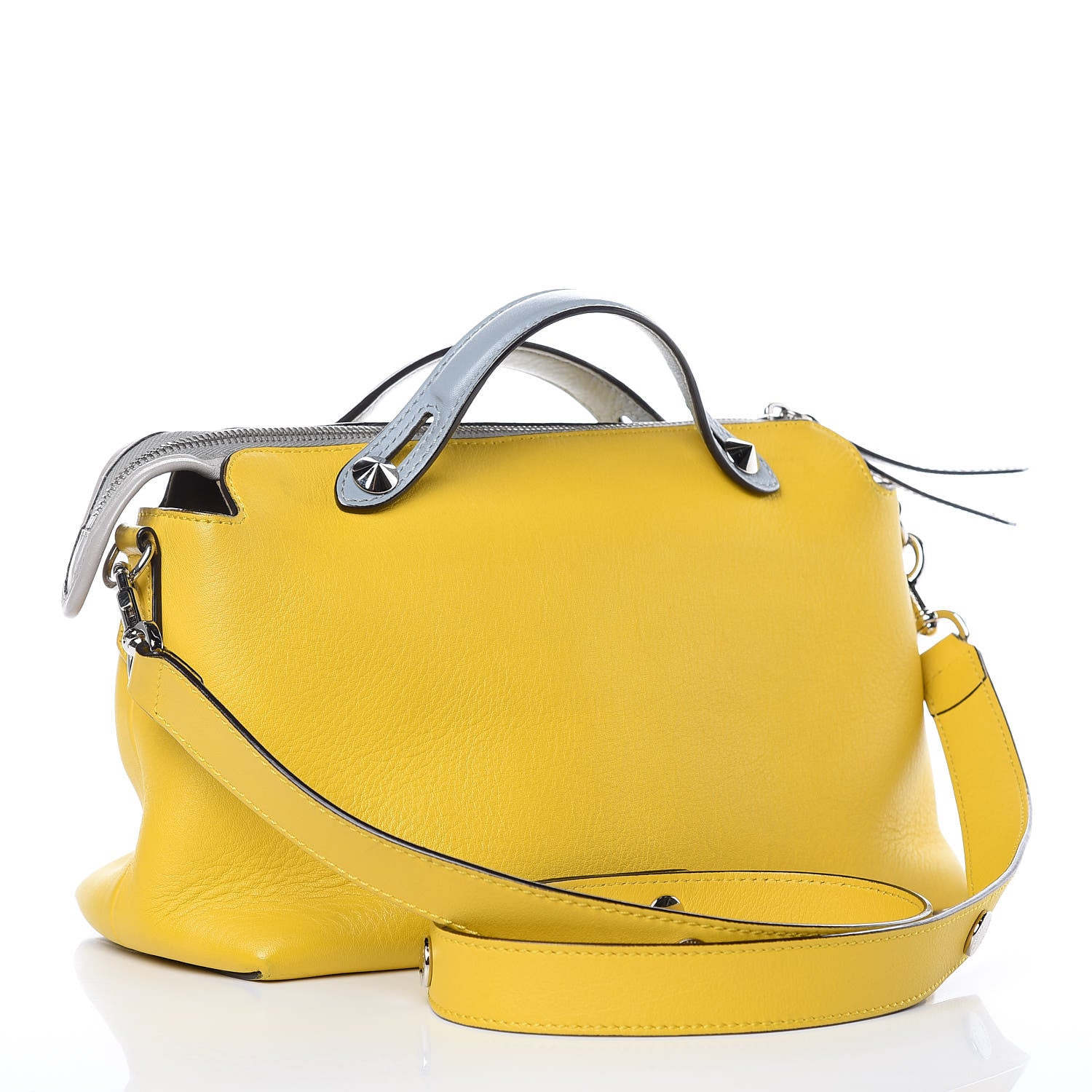 Fendi Vitello Dolce 4 Color Medium By The Way Boston Bag Yellow Multicolor 3 of 17