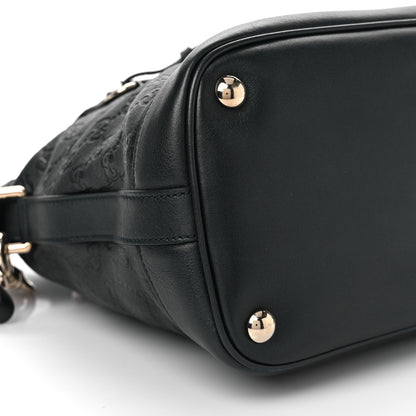Gucci Guccissima Medium Top Handle Bag Black 9 of 10