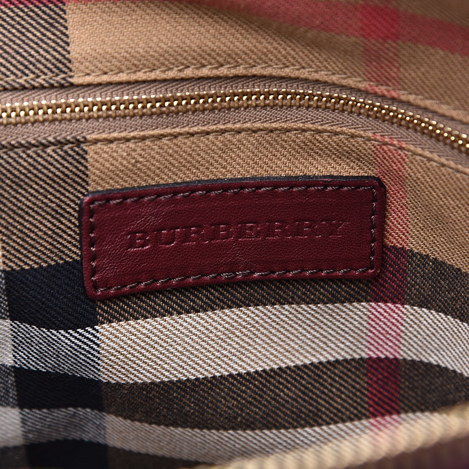 Burberry Calfskin Small Orchard Bowling Bag Burgundy Red 6 of 15