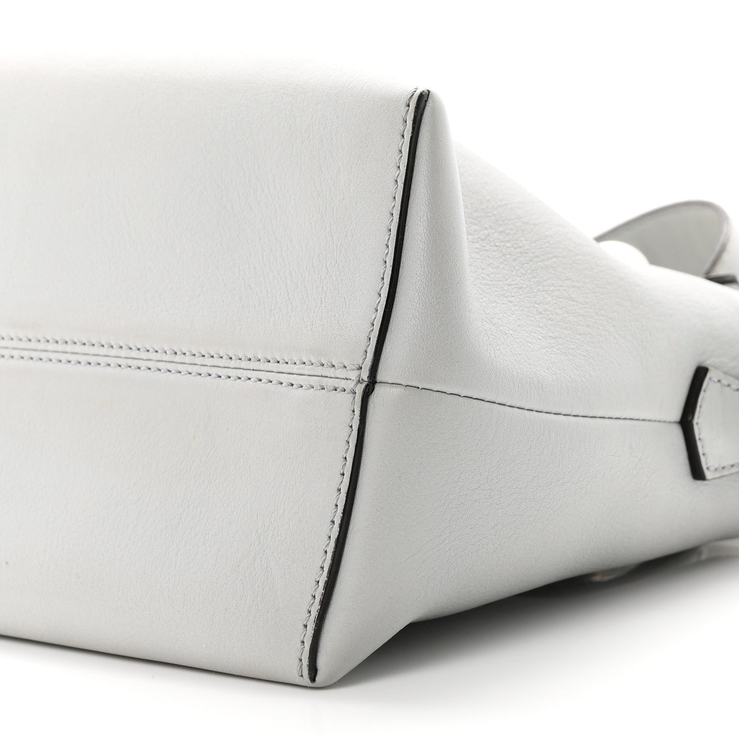 Vitello Dolce Pearl Scalloped Studded Medium By The Way Boston Bag Grigio Perla