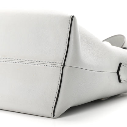 Fendi Vitello Dolce Pearl Scalloped Studded Medium By The Way Boston Bag Grigio Perla 10 of 10