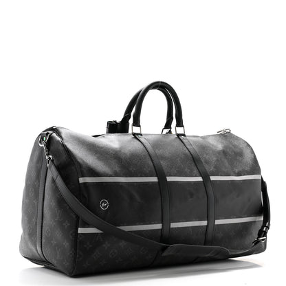 Louis Vuitton X FUJIWARA Monogram Eclipse Flash Fragment Keepall Bandouliere 55 2 of 12