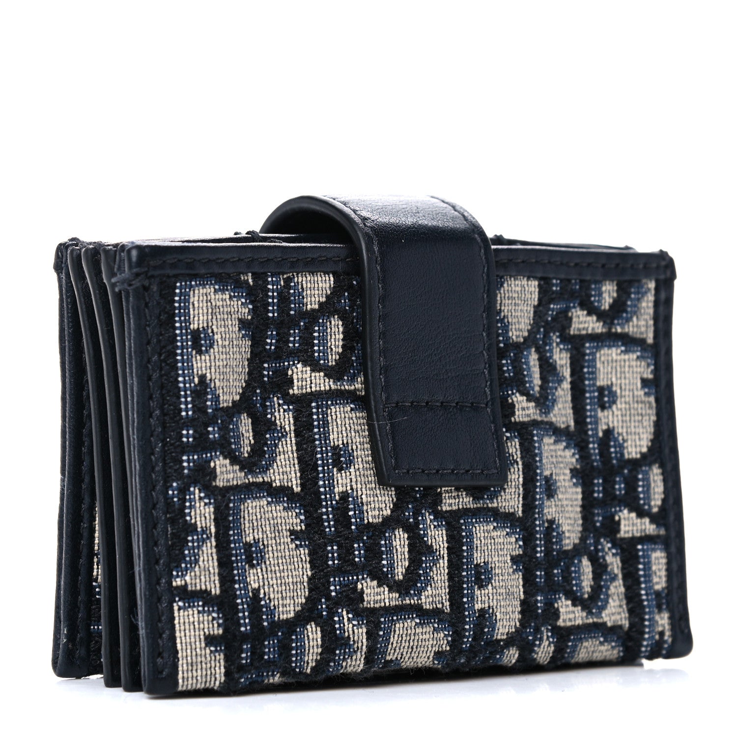 Christian Dior Oblique 30 Montaigne Gusseted 5 Card Holder Blue 3 of 12