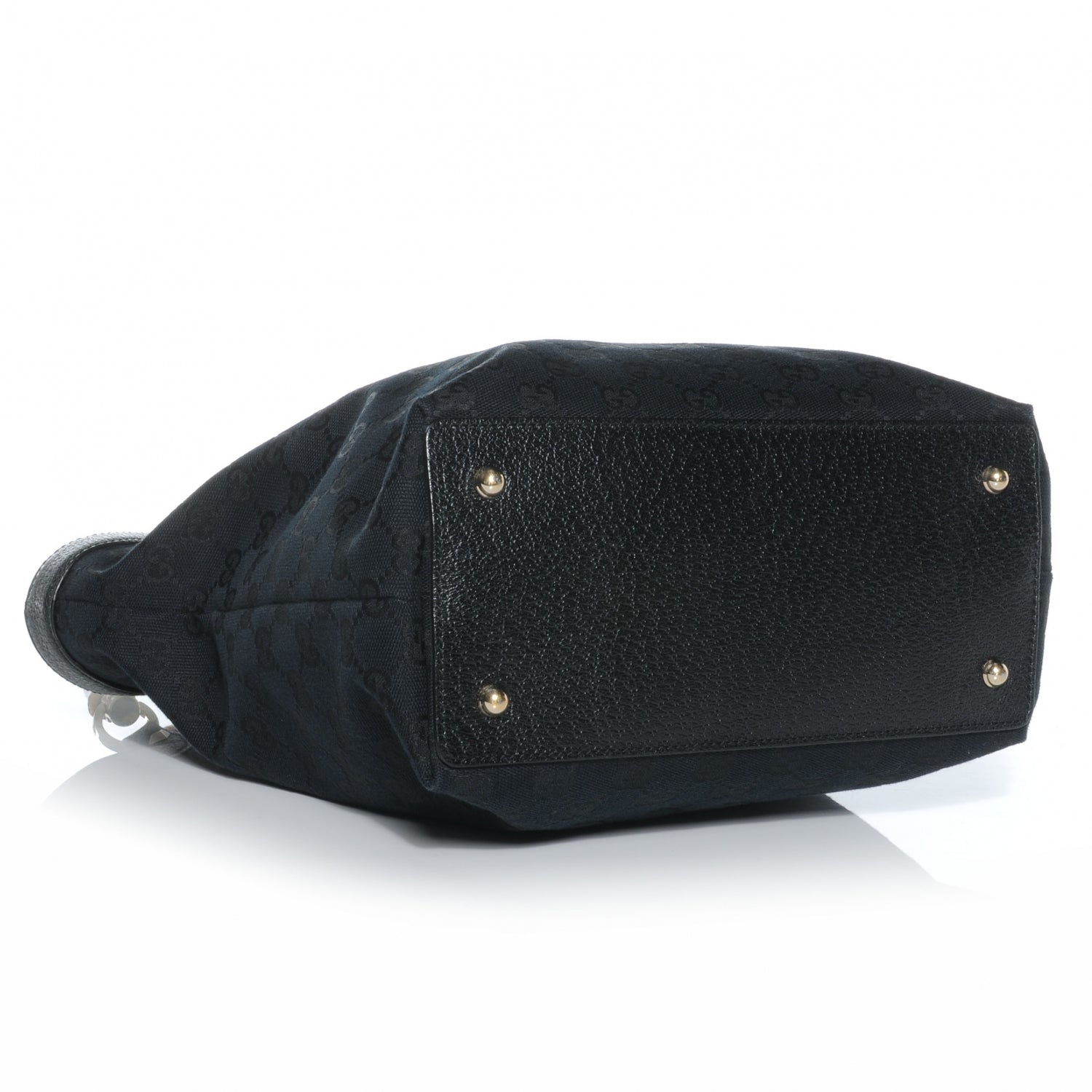 Gucci Monogram Bamboo Handle Bag Black 4 of 7