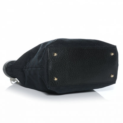 Gucci Monogram Bamboo Handle Bag Black 4 of 7