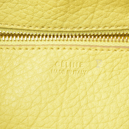 Celine Crisped Calfskin Mini Tie Knot Tote Fluo Yellow 6 of 7