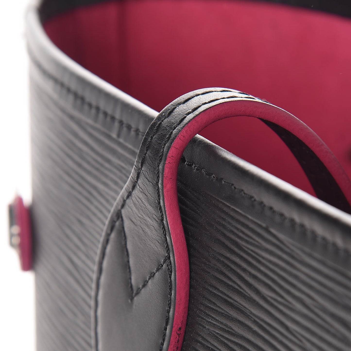 Epi Neverfull MM Black Hot Pink