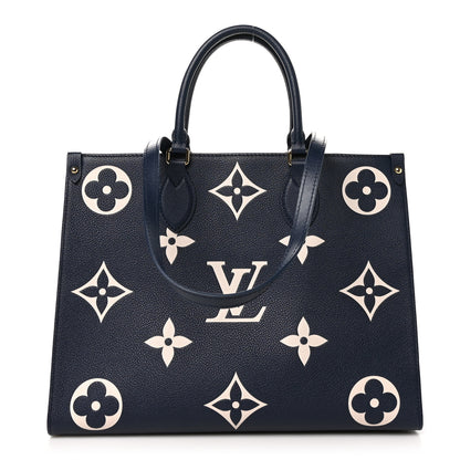 Louis Vuitton Empreinte Monogram Giant Onthego GM Navy Creme 1 of 9