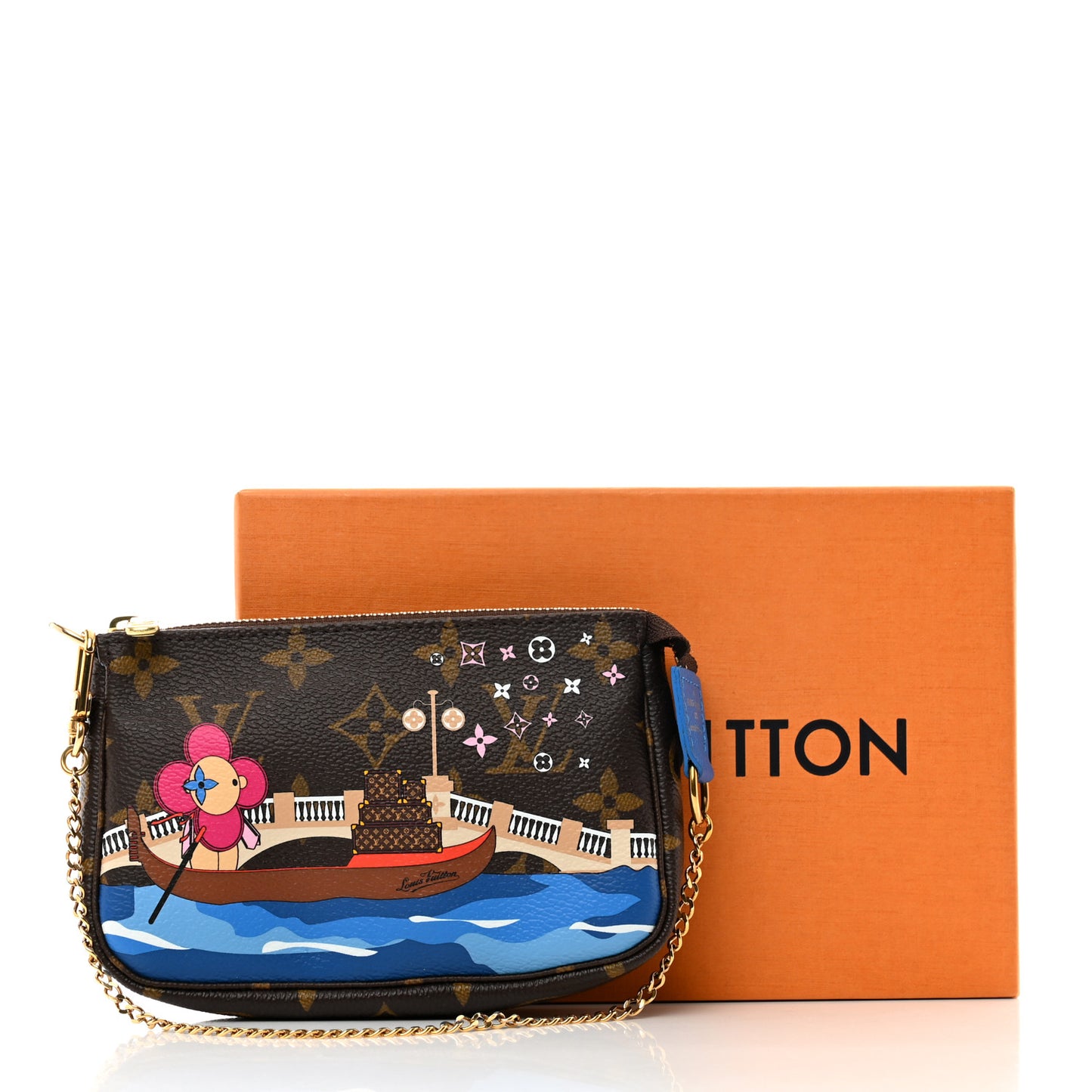 Monogram 2019 Christmas Animation Mini Venice Pochette Accessories Blue